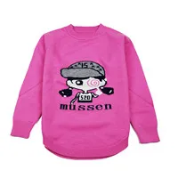 Зима ; Детский свитер; красные свитера для девочек с рисунком; брендовая новогодняя Детская одежда; пуловер; вязаная верхняя одежда - Цвет: DarkPink