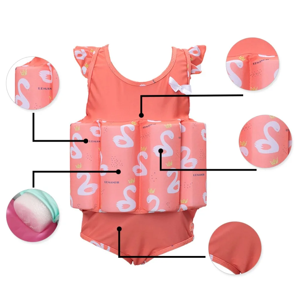 Girls Swimsuits Child Swimming Trunks Shorts Children's Swimwear Kids Buoyancy Swimsuit Baby Boys Girls Swim Vest