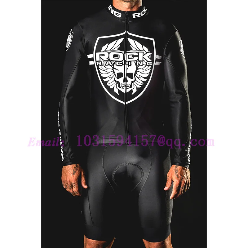 

rock racing team wear 2018 aero long sleeve cycling jersey suit custom jacket clothing ropa ciclismo bicicleta bib shorts kits
