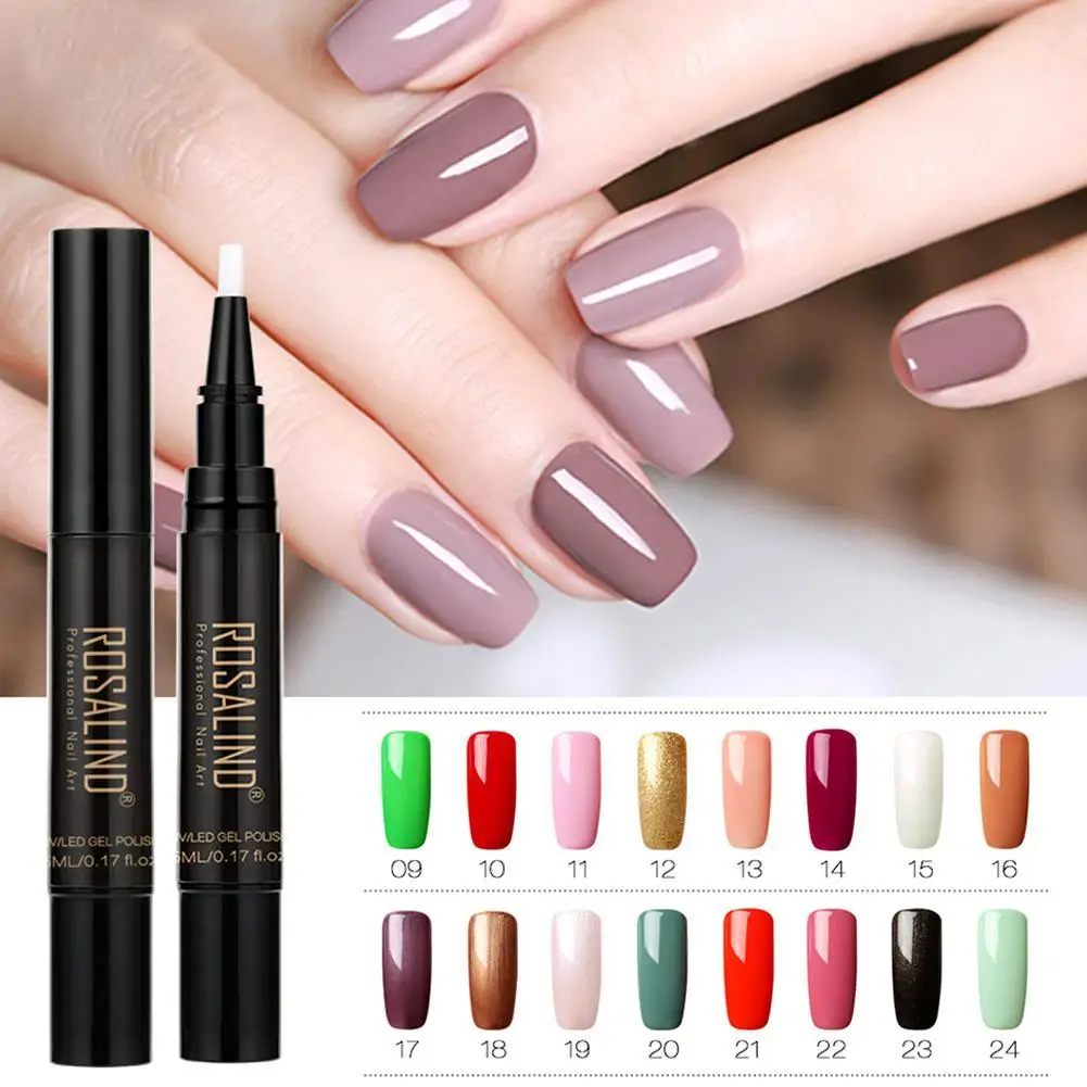 

Soak-off Uv Polish5Ml Semi Permanent Hybrid Nail Polish Pen Brush Gel Polish Paint For Stamp Nail Art Polish Vernis gel Uv