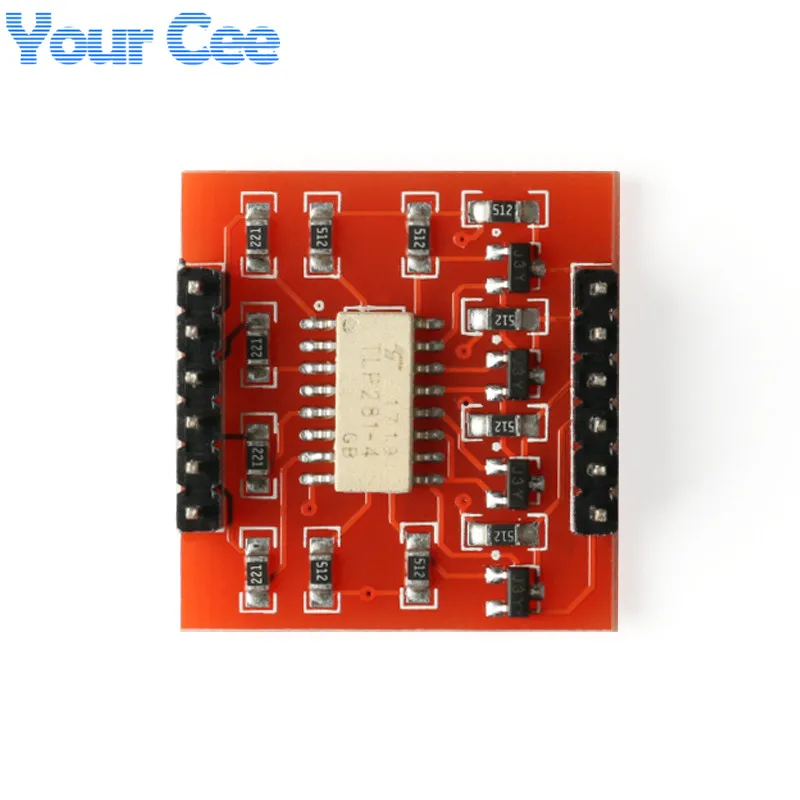TLP281 4-Channel Opto-isolator Module Optocoupler Module Optocoupler Isolation High and Low Level Expansion Board for Arduino  (3)