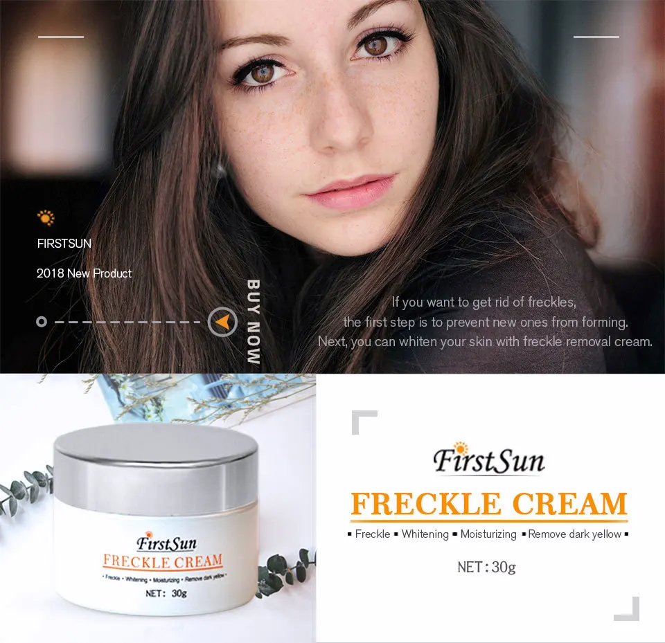 Firstsun сильное влияние мощный крем для отбеливания веснушек а так же 30 г удалить
