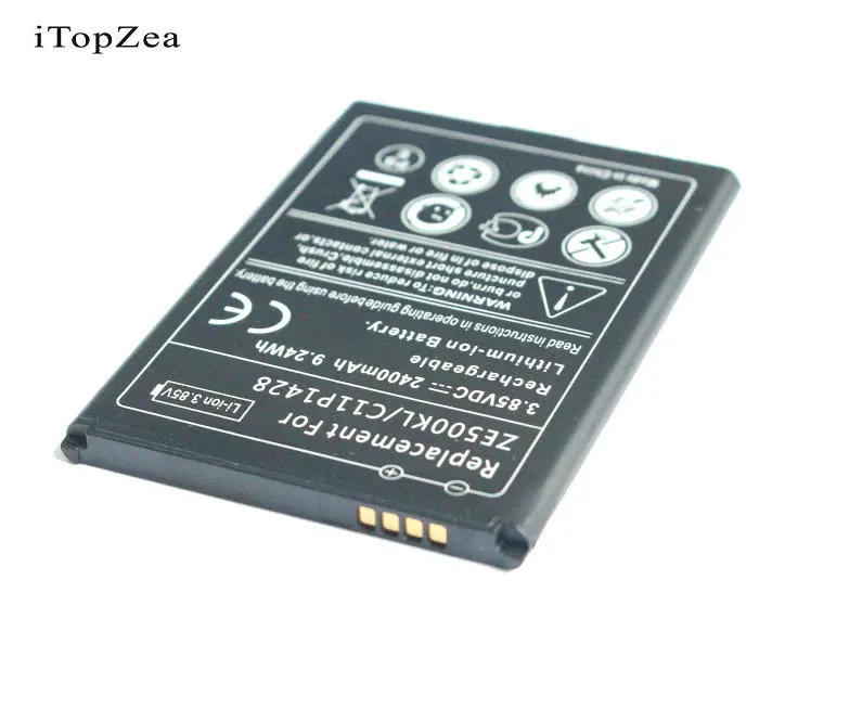 ITopZea Новый 1 шт. 2400mAh / 9.24Wh C11P1428 Сменный аккумулятор для Asus Zenfone 2 Zenfone2 Laser ZE500KG