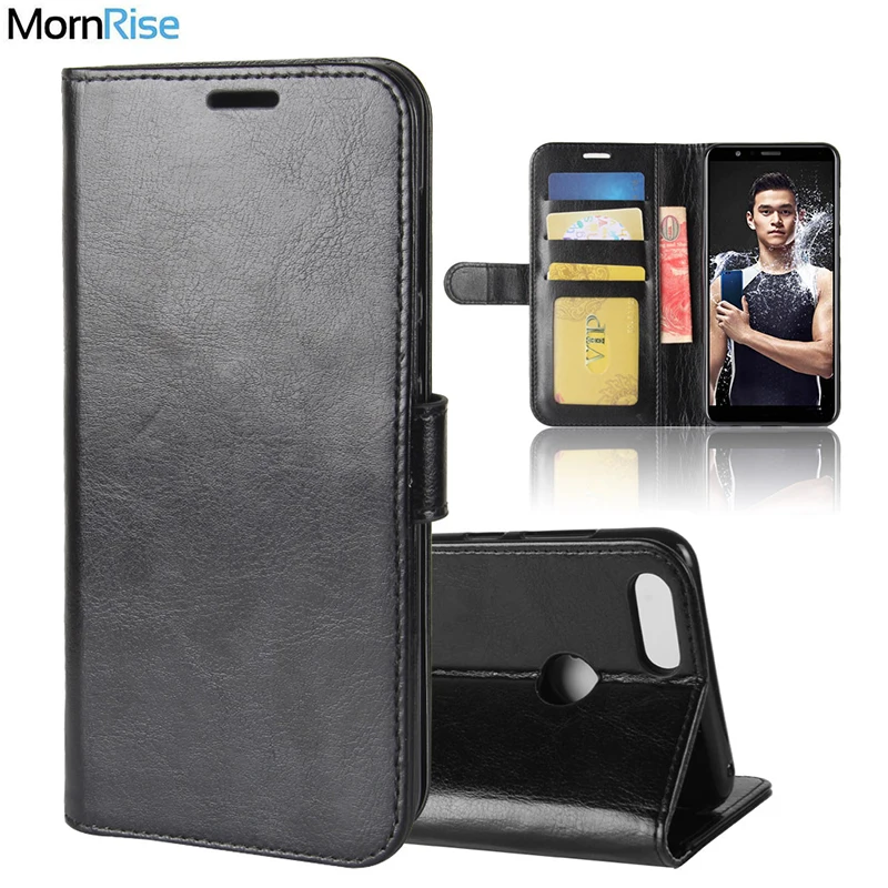 Verco Custodia Portafoglio Per Honor 7x | Cover In PU Pelle Con Chiusura Magnetica E Supporto Orizzontale, Nero - 3