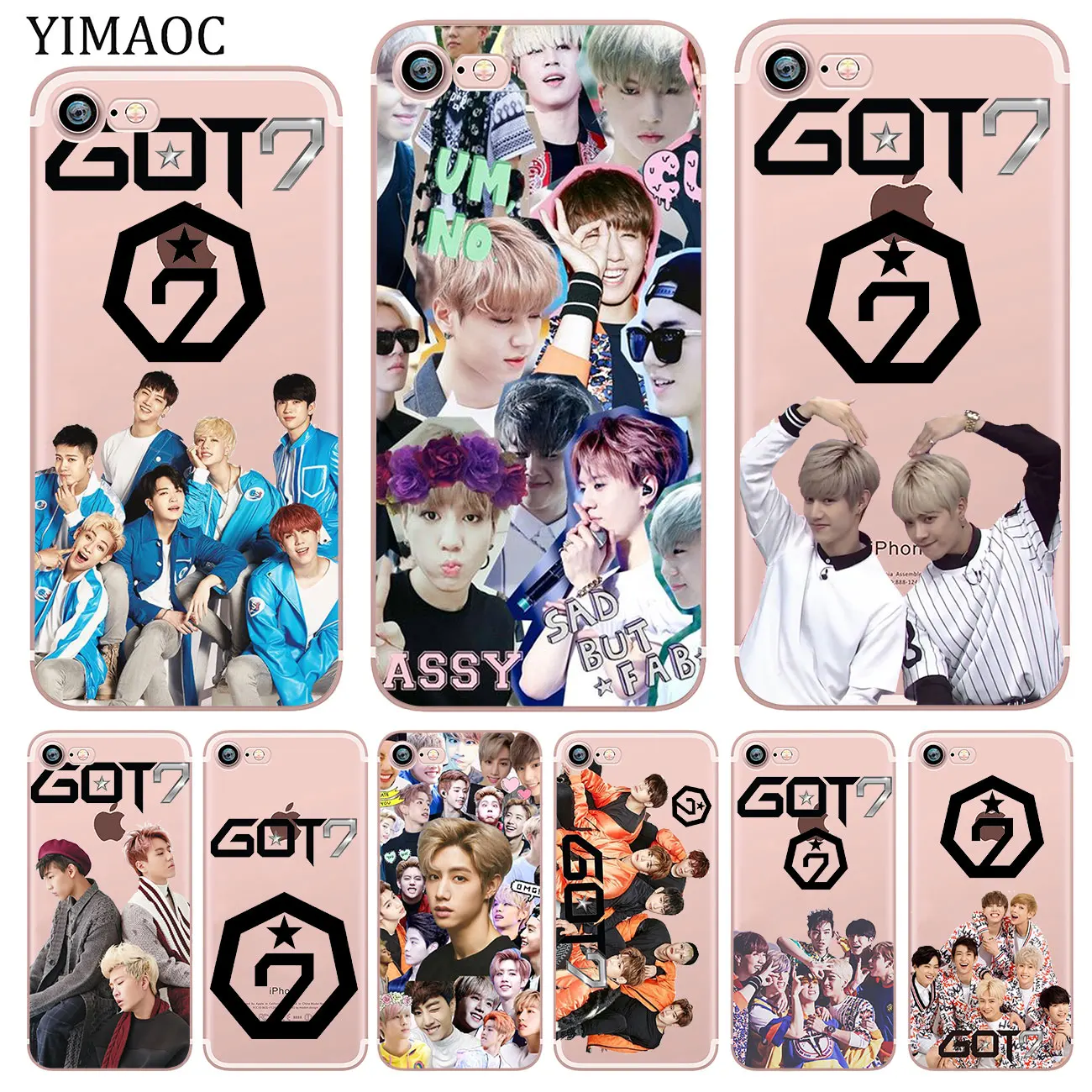 

YIMAOC GOT7 JinYoung Jackson Mark Soft Silicone Phone Shell Case for iPhone X XS Max XR 5 5S SE 6 6S 7 8 Plus 10 TPU Cover