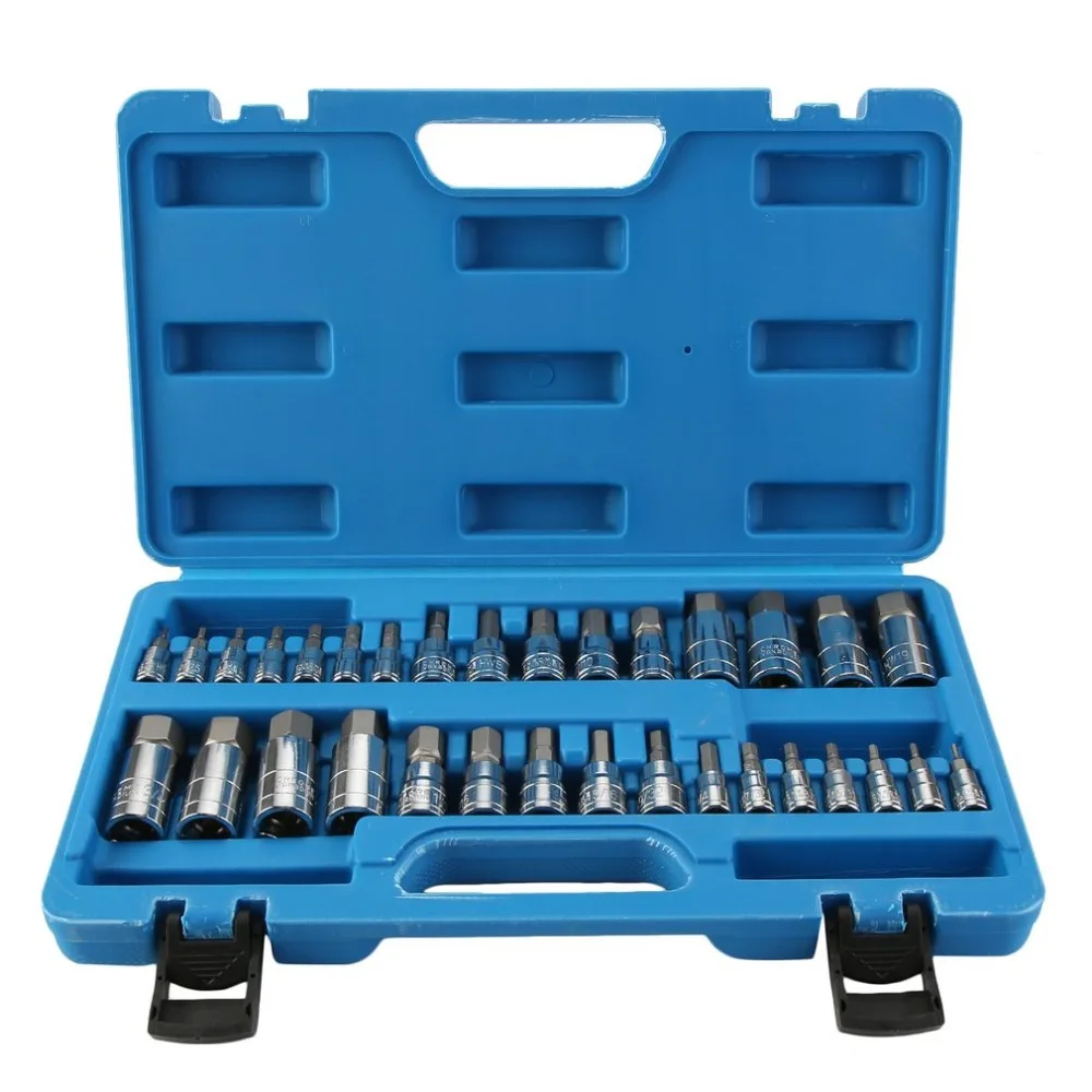 

Newest Portable 32Pcs Combination Hex Allen Bit Socket Set Multifunctional Professional Rust-proof Corrosion Resistance Kit