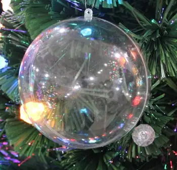 

16 cm Big Christmas Balls Classic Transparent Balls Fashion Wedding Favor Candy Box Round Balls For Festive Party Supplies