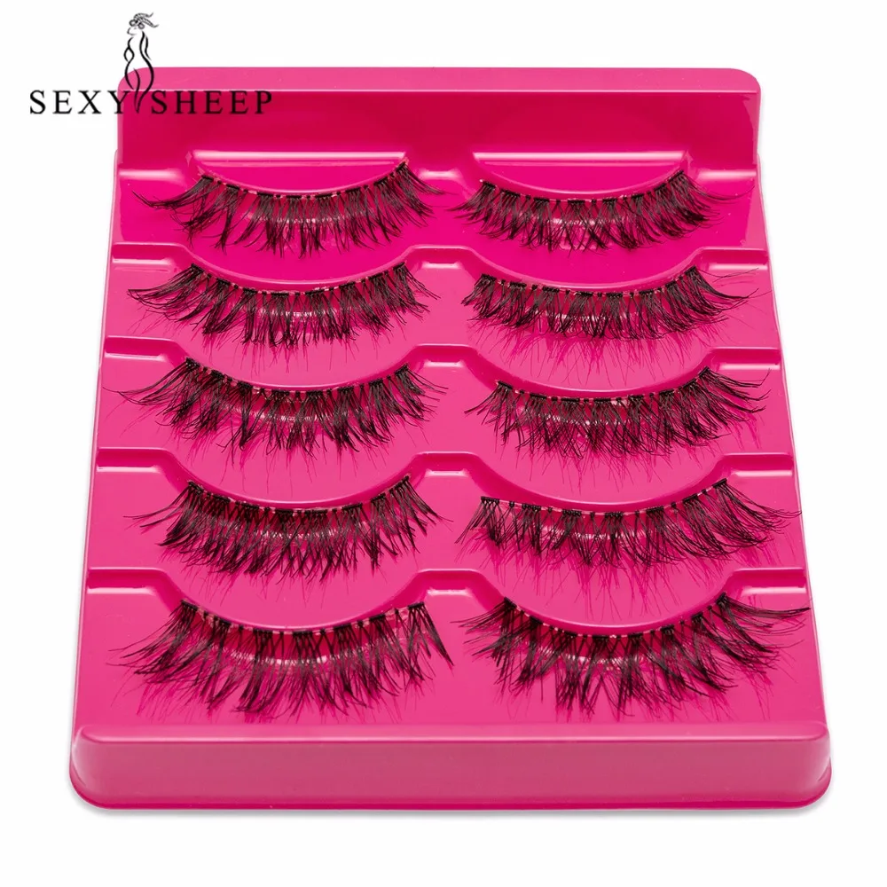 

New False Eyelashes Soft Natural Long Cross Fake Eye Lashes Handmade Thick False Lashes Extension Women Beauty Makeup Tools