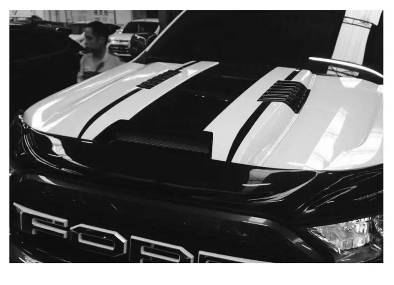 YCSUNZ карбоновая капот совок автомобильные капоты Совок капот вентиляционная наклейка Запчасти Аксессуары для Ford Everest Ranger T7
