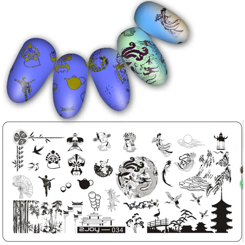 Шаблон для штамповки ногтей 1 шт. прямоугольник 6,5*12,5 см пластина для стемпинга для нейл-арта пейзаж Картина шаблон пластины украшения