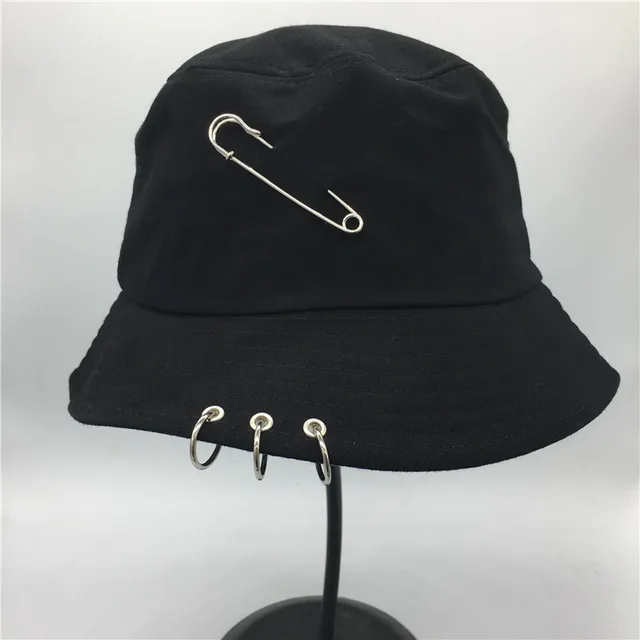 Fashion K Pop Iron Ring Bucket Hats 