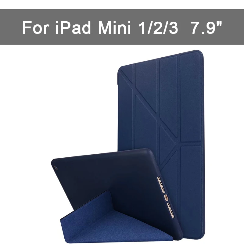 Чехол с откидной крышкой для ipad Mini 1 2 3 искусственная кожа ультра тонкий + Мягкий