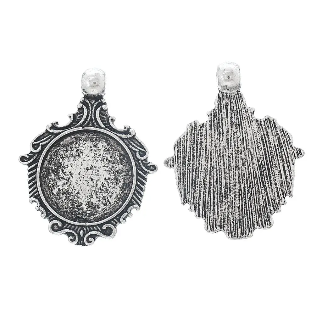 DoreenBeads подвески из цинкового металлического сплава зеркальные Серебристые
