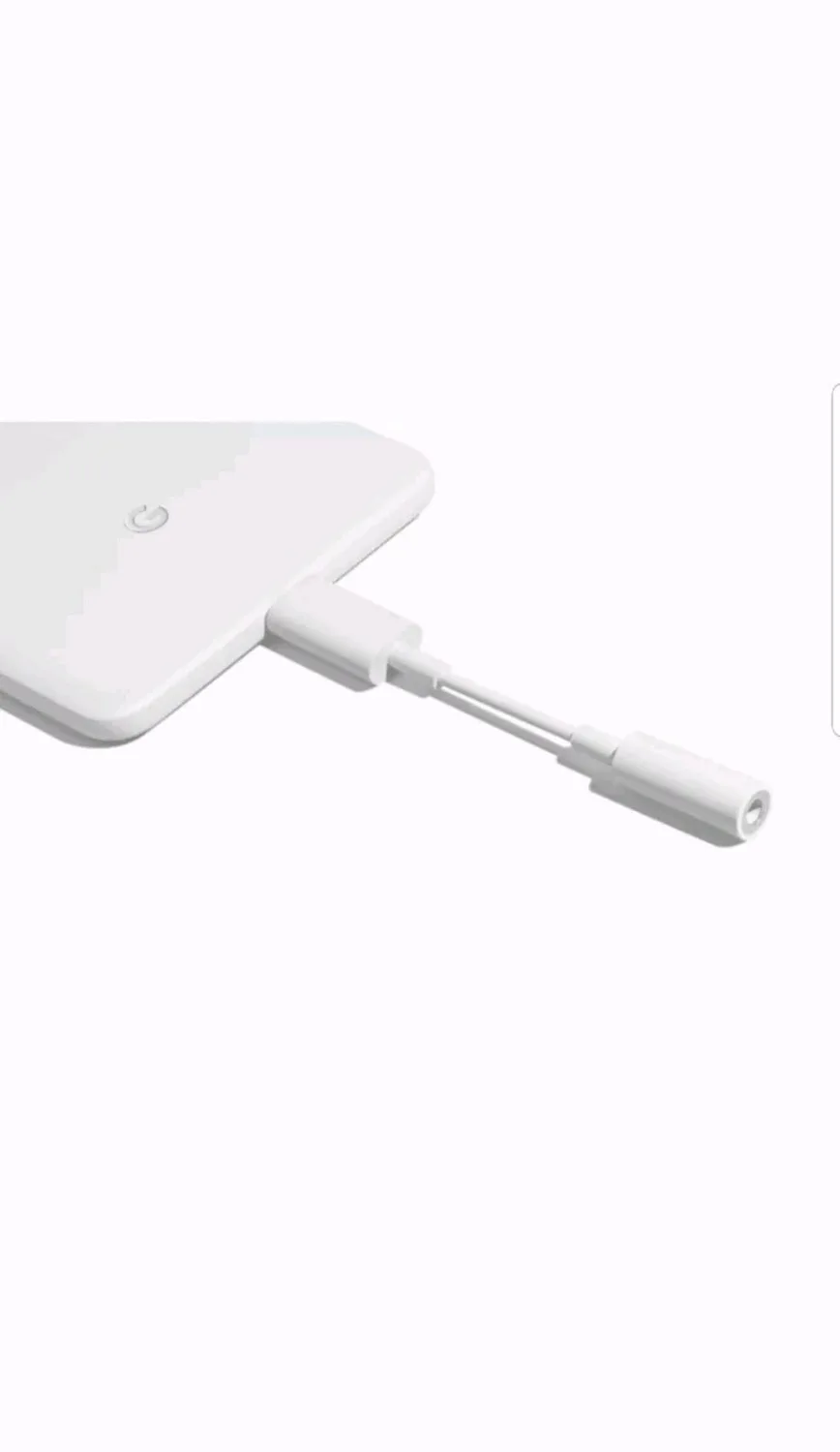 Оригинальные Подлинная USB-C цифровой до 3,5 мм адаптер для наушников для Google Pixel 2 и XL