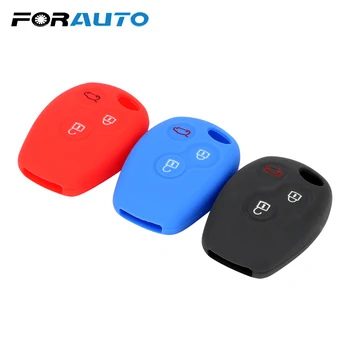 

FORAUTO Car Key Cover Car Key Shell Key Bag Case 3 Buttons Car Key Protector For Renault Remote Replacement Auto Accessories