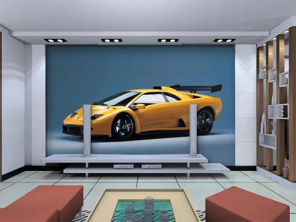 

Custom mural wallpaper living room 3d photo wallpaper car famous 3d photo painting sofa TV background wall non-woven wallpaper