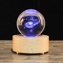 Christmas Gift Snow Globe Crystal ball music box, wooden Bluetooth speaker