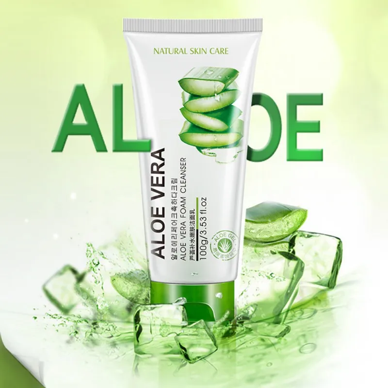Face Deep Washing Aloe Vera Gel Facial Cleanser Foam Skin Care Solar Acne Cosmetic Nutritious Whitening Treatment