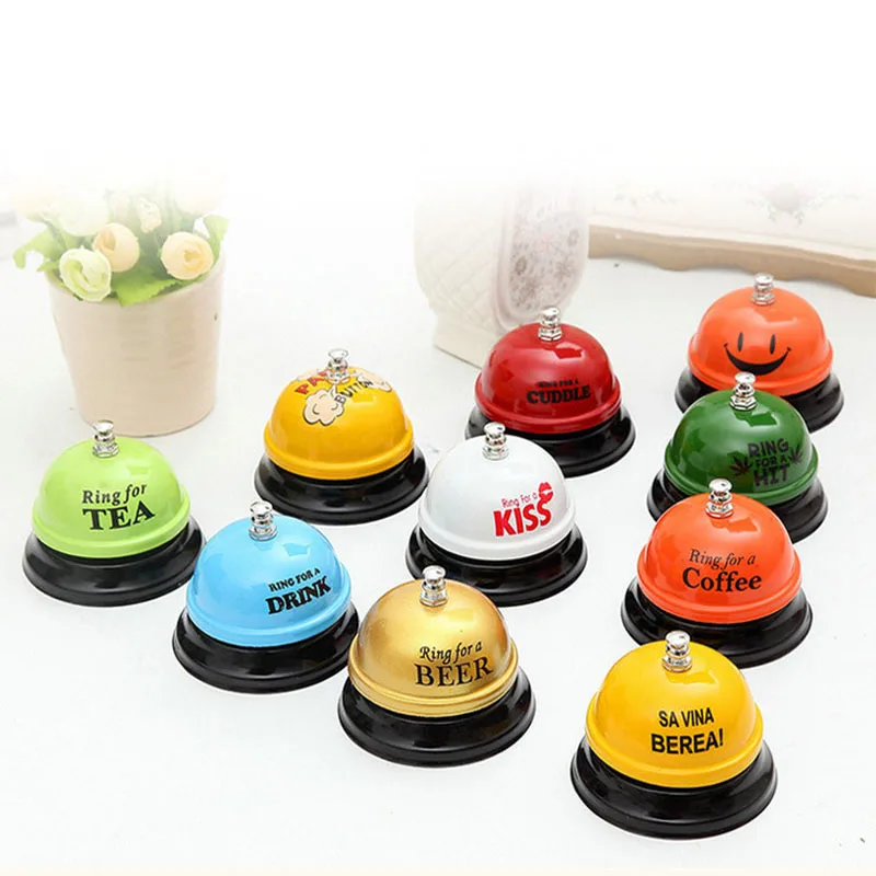 

1pcs Colorful Desk Kitchen Hotel Counter Reception Restaurant Bar Ringer Bell Service Call Bell Tools High Quality