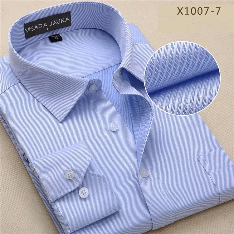 VISADA JAUNA деловые мужские рубашки с длинным рукавом Camisa Social Masculina хлопковая брендовая одежда размера плюс 8XL N759