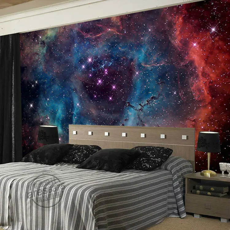 Us 17 54 35 Off Gorgeous Galaxy Wallpaper Nebula Photo Wallpaper Custom 3d Wall Murals Children Bedroom Shop Art Wedding Room Decor Starry Night In