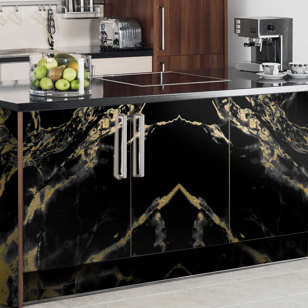

60x300 Marble pattern Waterproof PVC Wardrobe Desktop Moistureproof Cabinet Refurbishment Adhesive Protective Furniture Sticker