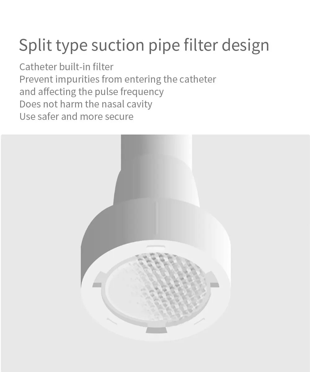 Xiaomi miaomiaoce Electric Nasal Wash 360 degree rotation Cleaner Nose Rechargeable Waterproof Allergic Rhinitis Neti Pot Kit (6)