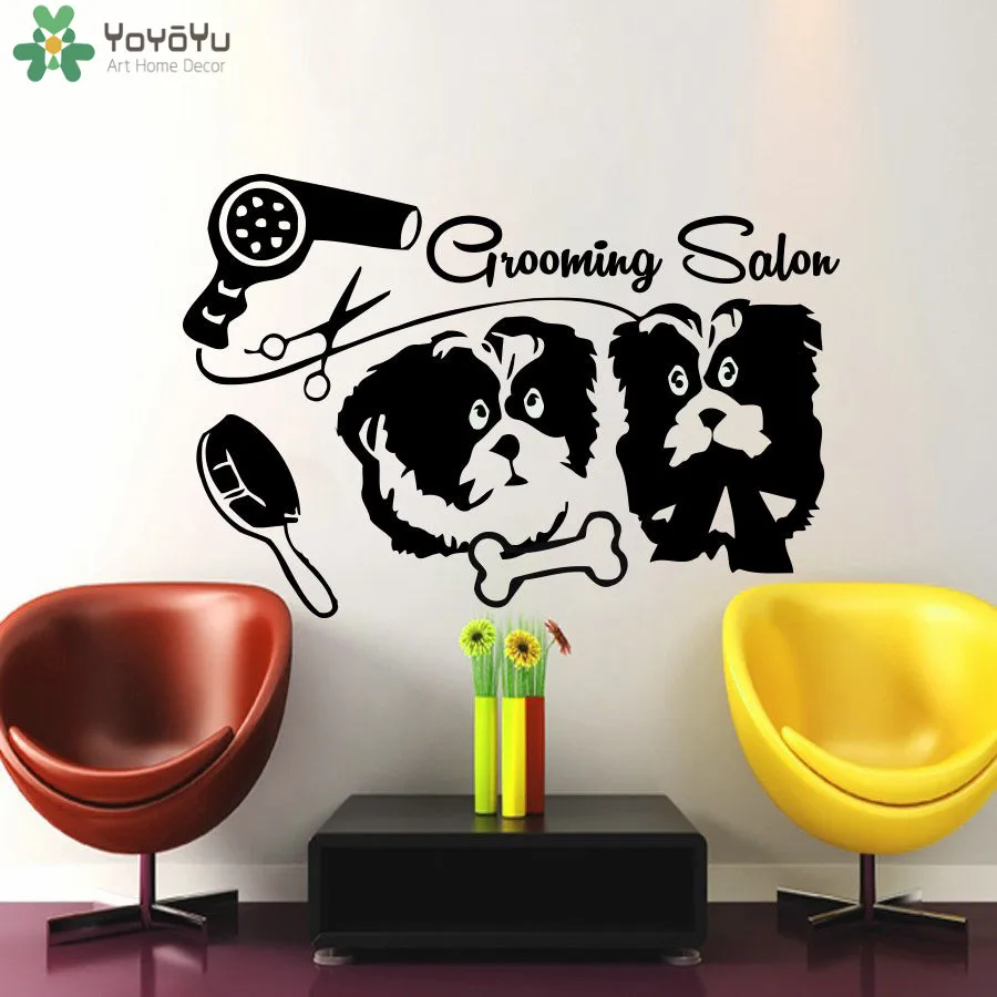 Домашний магазин Настенная Наклейка для салона сушилка костей собак расческа