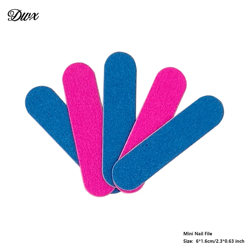 

50 pcs/lot Professional Nail File Mini Disposable Files Blue And Pink Sandpaper Wood Nail Art Tools Emery Board