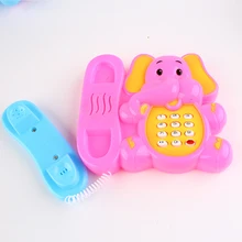 Téléphone électrique à musique éléphant, jouets éducatifs en plastique unisexe pour enfants de 2 à 4 ans, 2021