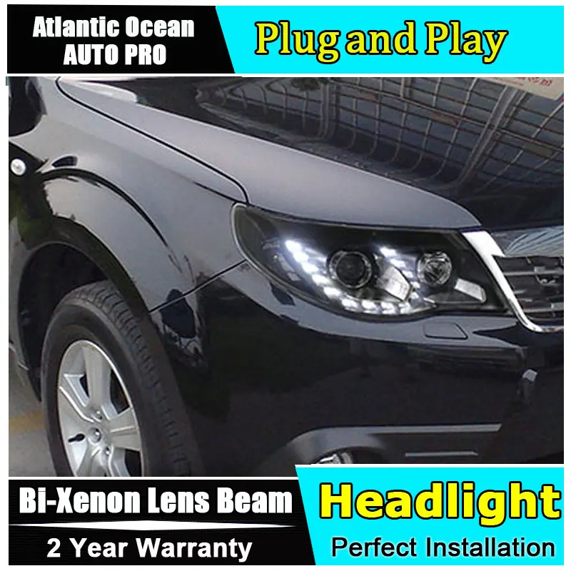Car Styling for subaru Forester LED Headlight 2008 2012 for Forester Bi Xenon Headlights drl