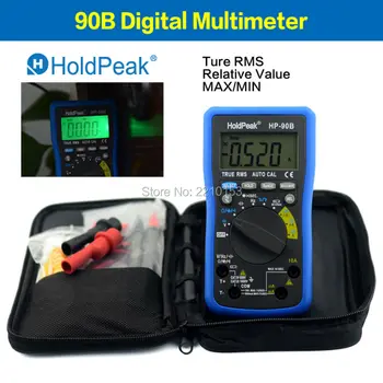 

HoldPeak 90 Series True RMS Digital Multimeter Auto Range Max/Min and Battery Tester with Temperature Unit Select 90B