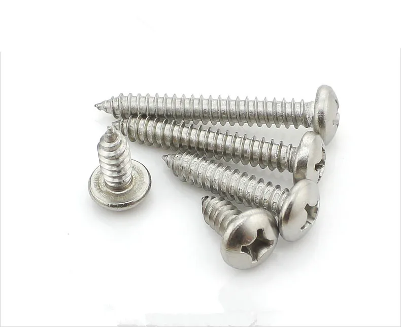 M6X16mm 100mm 304 Stainless Metal Steel Round Head Phillips Self