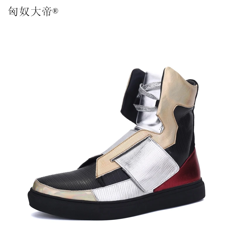 West 63 Marque argent Danse De Chaussures Luxe Hip Couleur Bottes Justin Conception Baskets Laser Mode Cool Noir Mélangée hop Kanye TrTwaqWnA