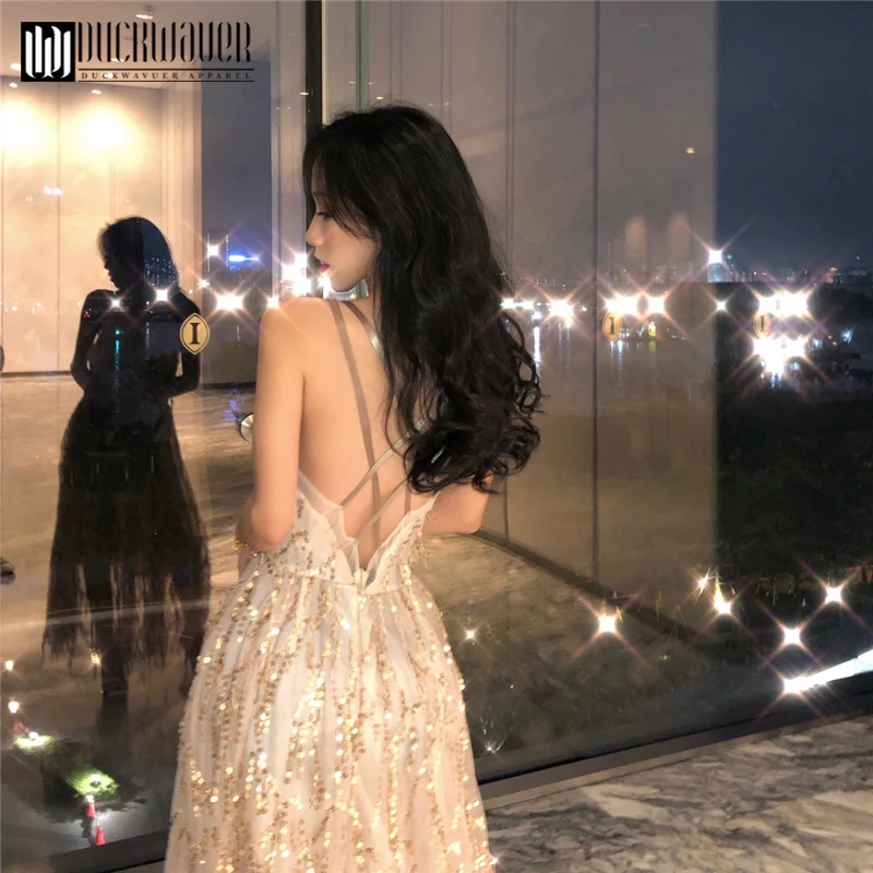 Duckwaver 2019 вечернее платье с v образным вырезом vestido de festa официальное роскошное