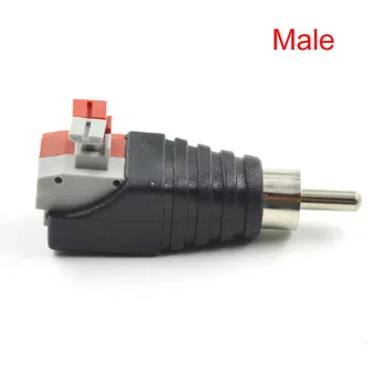 

New!Monitoring Joints RCA/AV Connector Male,Push-type Lotus Plug Male For Monitor Accessories
