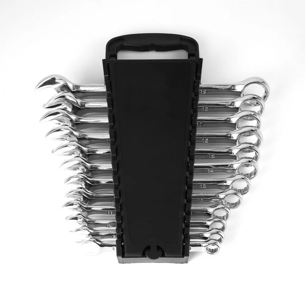 

New Portable 8-19mm Gears Wrench Set Open End Wrenches Functional Ratchet Repair Tools Car Bike Torque Wrench Combination Hot