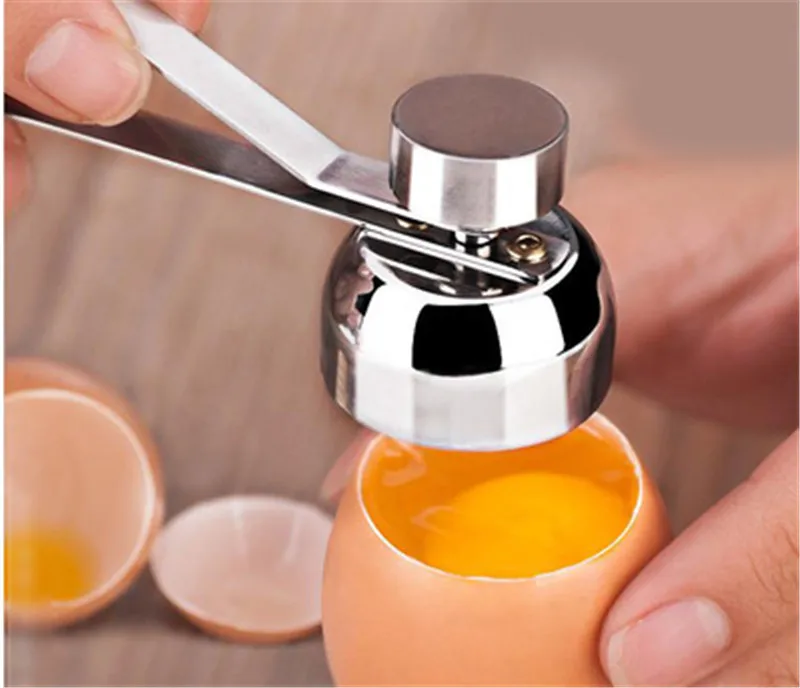 

Stainless Steel Boiled Egg Topper Shell Cutter Knocker Raw Egg Cracker Separator Egg Opener Kitchen Gadgets