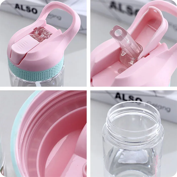 Plastic Water Bottle With Straw (18)