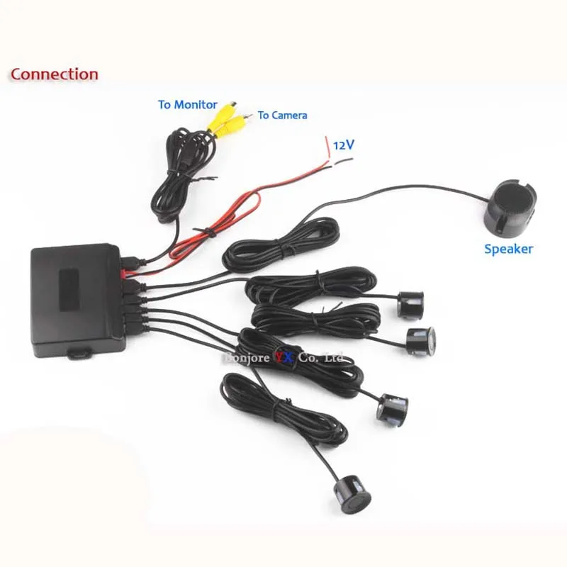 Koorinwoo парктроник автомобильный парковочный датчик 4 видео Sysem датчик сигнализации Автомобильный детектор камера заднего вида помощь при парковке
