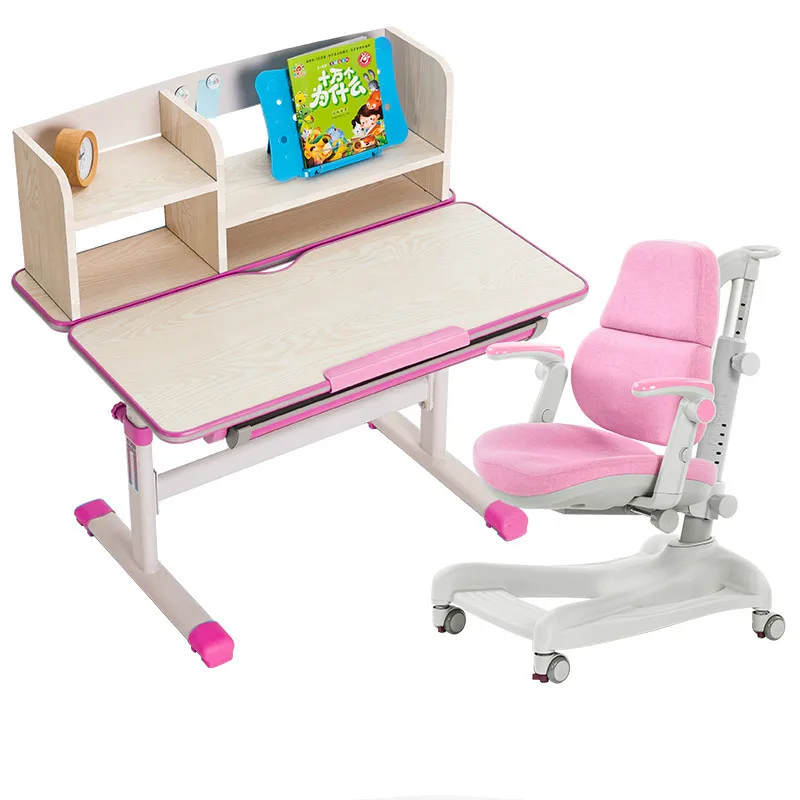 Детский стол и стул для обучения, Набор домашних учеников из твердой древесины, письменный стол и табуреты Muebles De Madera, детская мебель