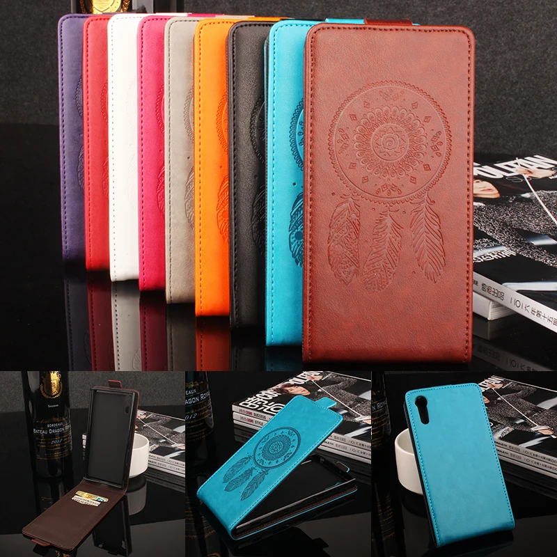 

For Sony Xperia XZ Pro Phone Case [Up-down Open] Vertical Flip Premium Pattern PU Leather Wallet Case Factory Price fengling