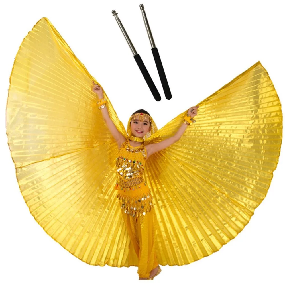 2 Pieces Wings sticks Egypt Belly Dance Isis Wings' Aluminum Sticks 29.5& 13.7" 