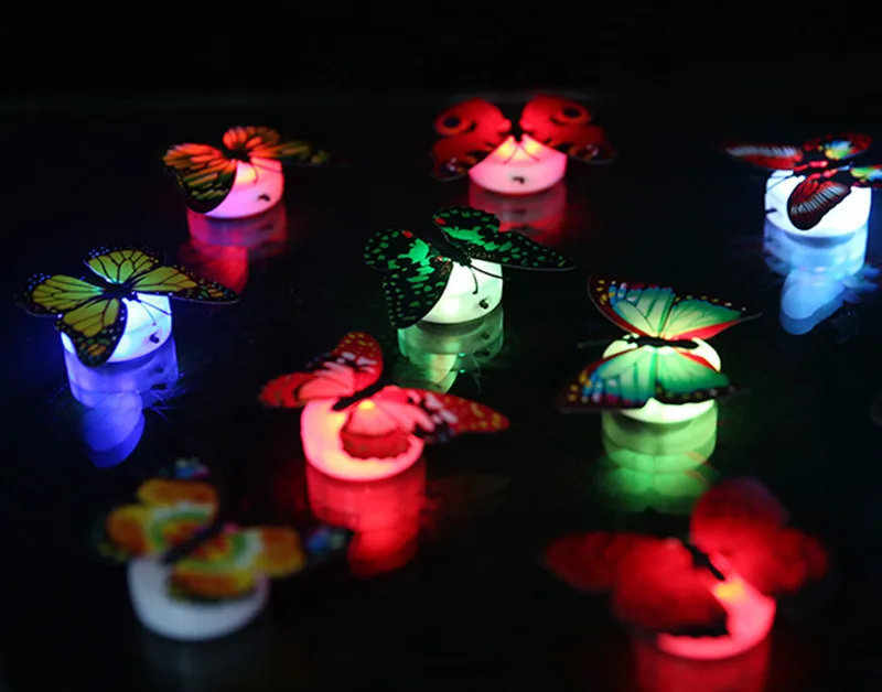 

Colorful Changing Butterfly LED Night Light Lamp Home Room Party Desk Wall Decor motion sensor light world of warcraft luminaria