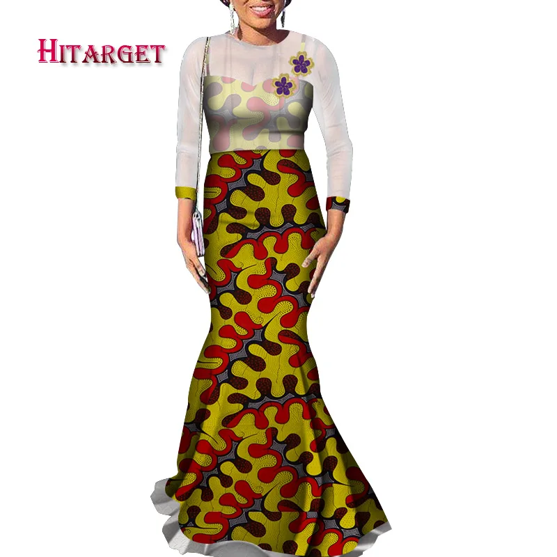 

Hitarget Danshiki African Dresses for Women Sexy Fishtail African Dress for Party/wedding Ankara Dresses for Elegant Lady WY4256