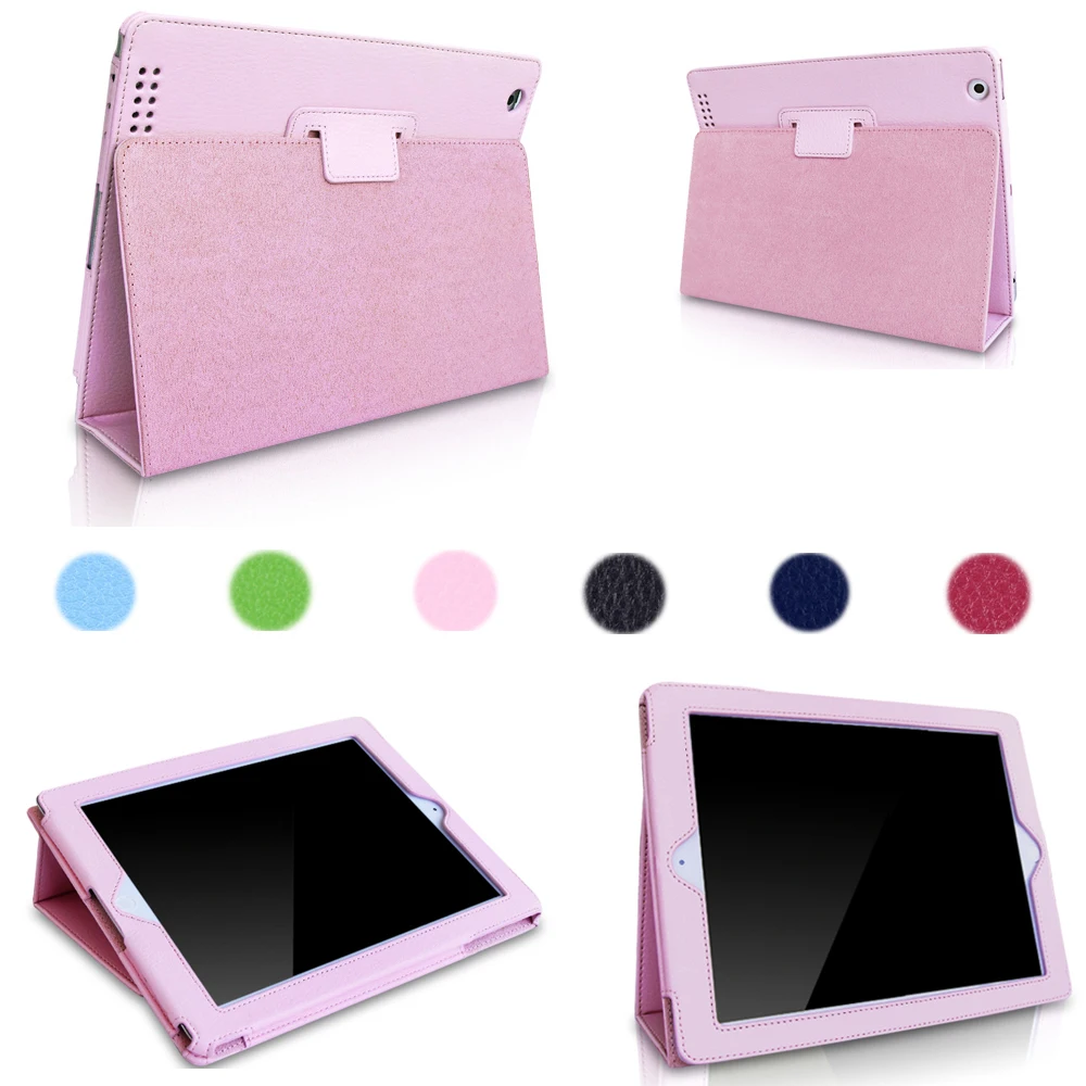 Smart Kickstand Case For iPad 2 3 4 9.7" Cover PU Leather Folding Stand Back Funda For iPad 2 3 4th With Auto Sleep/Wake Up Skin