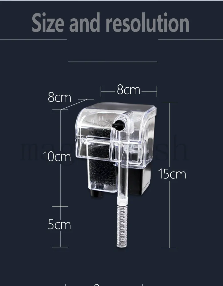 110-240 в мини-аквариумный фильтр Внешний, повесить фильтр, Кислородная установка-супер для аквариумных аксессуаров