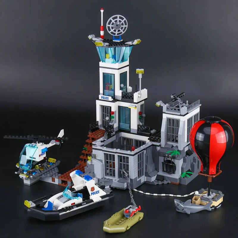 

Lepin 02006 Genuine 815Pcs City Series The Prison Island Set Building Blocks Bricks legoINGlys Funny 60130 christams gifts