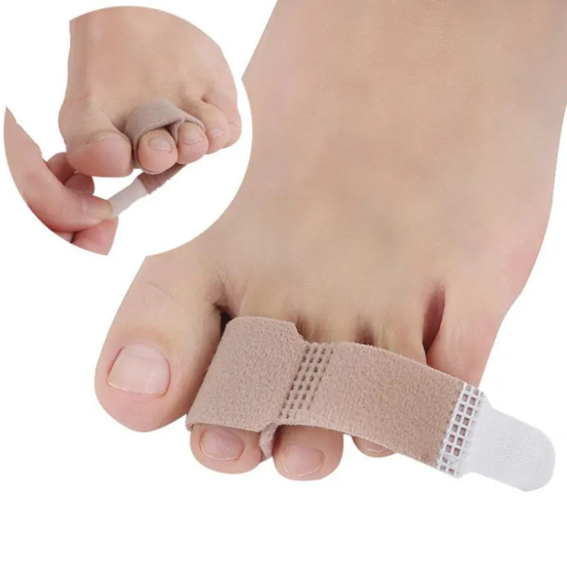 

4 Pcs/lot Fabric Toe Finger Straightener Hammer Toe Hallux Valgus Corrector Bandage Toe Separator Splint Wraps Foot Care
