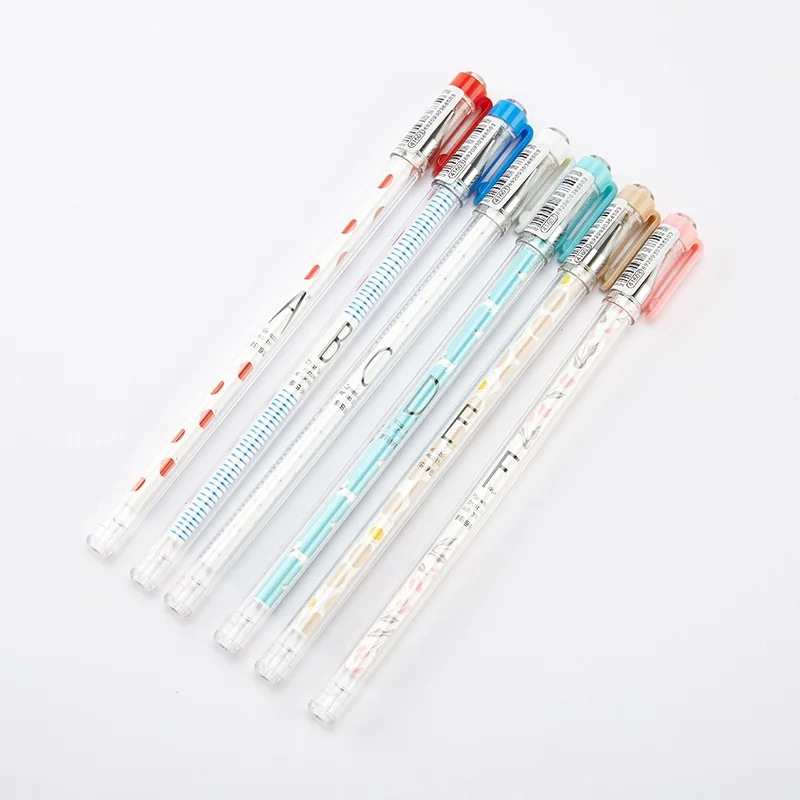 Buy 6 pcs Alphabet letter gel pen Black ink 0.35mm